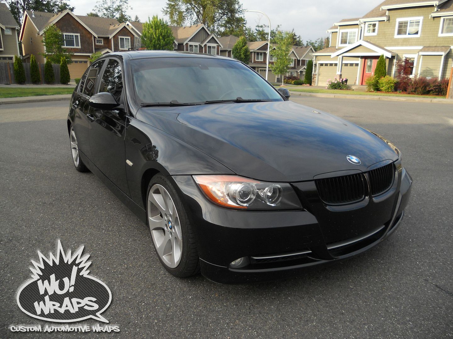 BMW E90 335i Sport Pkg Avery Supreme Gloss Black Window Trim Vinyl Wrap